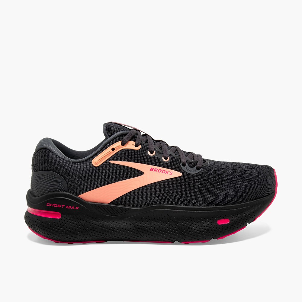 Chaussures Running Route Brooks Ghost Max Noir Femme | ENA-0225519